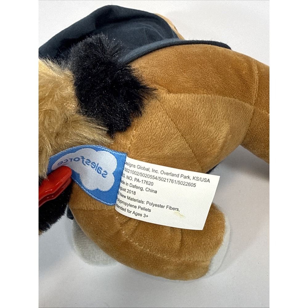 Salesforce Dreamforce Astro Trailhead Plush Mascot Blue Hoodie Raccoon Tags - Picture 8 of 9